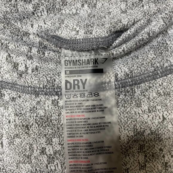 Gymshark Hi-Rise Leggings Marled Athleisure Heather Gray Light Wash Sz M - Picture 7 of 7